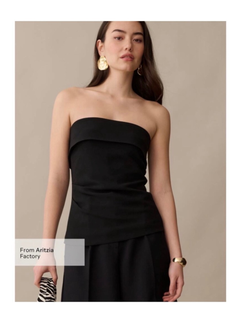 Women's CAARA Black Strapless Top Size 10